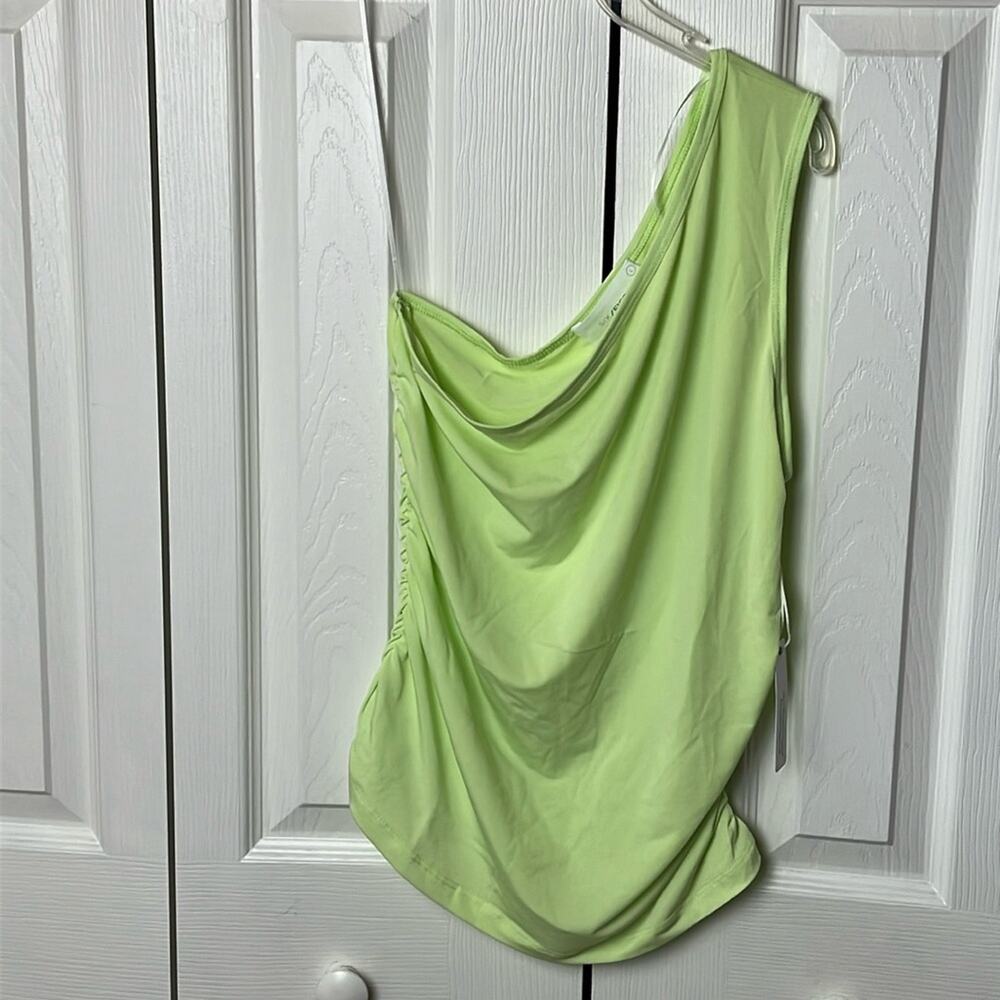Six Fifty One Shoulder Ruched Dress Shirt Large